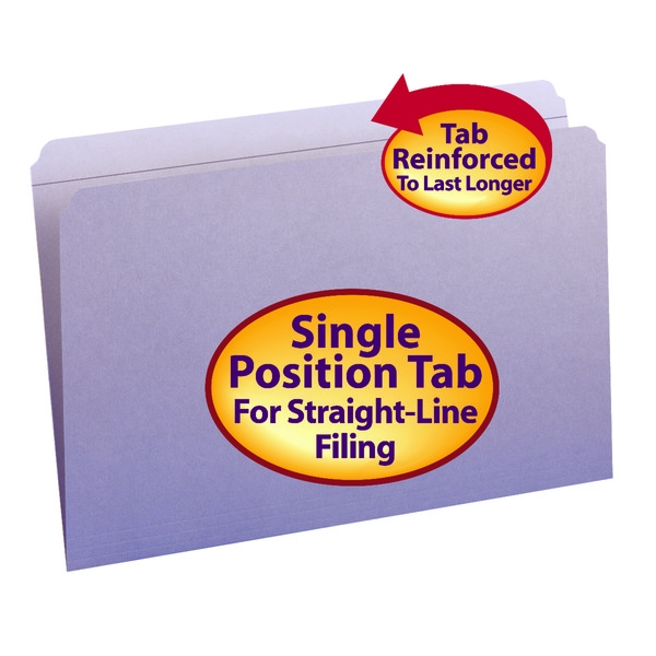 Smead 17410 Colored Folders with Reinforced Tab File Labels