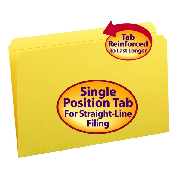 Smead 17910 Colored Folders with Reinforced Tab File Wallet