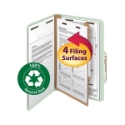 Smead 18722 100% Recycled Pressboard Colored Classification Folders File Folders
