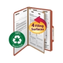 Smead 18723 100% Recycled Pressboard Colored Classification Folders File Folders