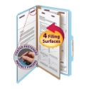 Smead 18730 Colored Pressboard Classification Folders with SafeSHIELD Coated Fastener Technology File Folders