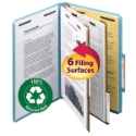 Smead 19021 100% Recycled Pressboard Colored Classification Folders File Folders
