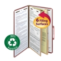 Smead 19023 100% Recycled Pressboard Colored Classification Folders File Folders