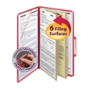 Smead 19031 Colored Pressboard Classification Folders with SafeSHIELD Coated Fastener Technology Fastener Folders