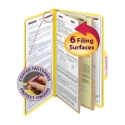 Smead 19034 Colored Pressboard Classification Folders with SafeSHIELD Coated Fastener Technology File Labels