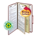 Smead 19046 100% Recycled Pressboard Colored Classification Folders (Bundle: 5 PK) File Pocket