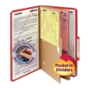 Smead 19082 Pressboard Classification Folders with Pocket-Style Dividers and SafeSHIELD Coated Fastener Technology File Labels