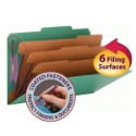 Smead 19097 Colored Pressboard Classification Folders with SafeSHIELD Coated Fastener Technology File Folders