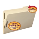Smead 19538 Manila Fastener Folders with Reinforced Tab File Folders