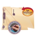 Smead 19555 Manila Fastener Folders with SafeSHIELD Coated Fastener Technology Classification Folders