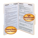 Smead 19600 Heavy-Duty Manila Fastener Folders Classification Folders