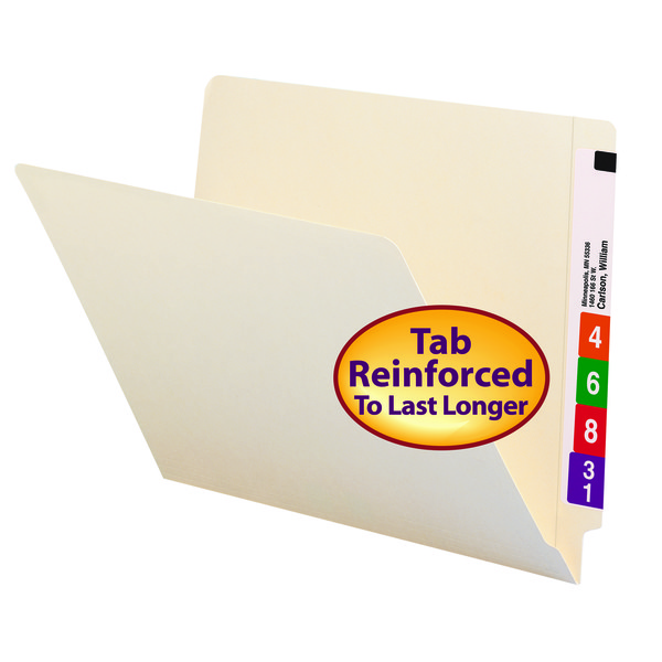 Smead 24109 End Tab Manila Folders with Shelf-Master Reinforced Tab (Bundle: 5 BX) Hanging Folders