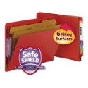 Smead 26783 End Tab Colored Pressboard Classification Folders with SafeSHIELD Coated Fastener Technology Folders