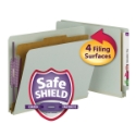 Smead 26800 End Tab Classification Folders with SafeSHIELD Coated Fastener Technology (Bundle: 5 BX) Two Pocket Folder