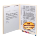 Smead 34120 End Tab Fastener Folders with Shelf-Master Reinforced Tab (Bundle: 5 BX) Hanging Folders