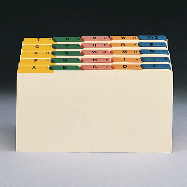 Smead 52180 Manila and Pressboard Guides, Alphabetic Indexed Sets Classification Folders