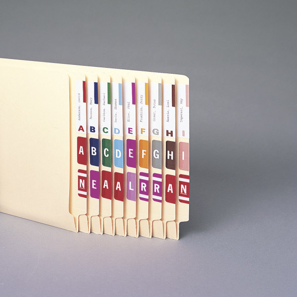 Smead 67150 AlphaZ NCC Color-Coded Name Labels Classification Folders
