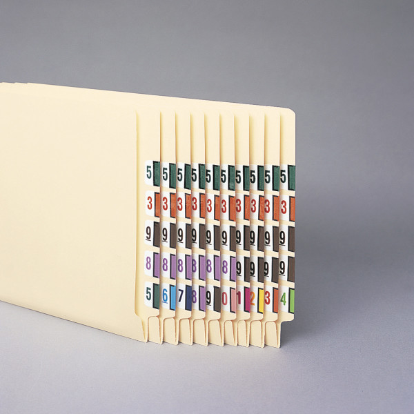 Smead 67380 BCCSN and BCCRN Bar-Style Color-Coded Labels Expanding Wallet