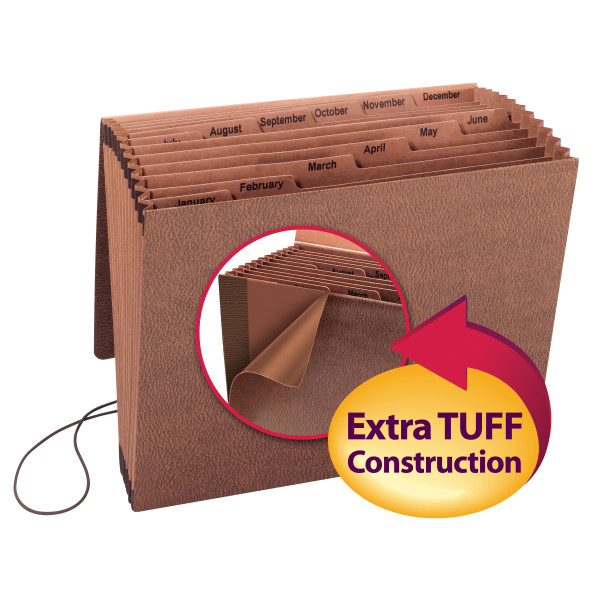 Smead 70388 TUFF Expanding Files with Flap and Elastic Cord (Bundle: 5 EA) Fastener Folders