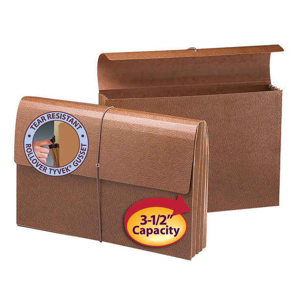 Smead 71356 Leather-Like Expanding Wallets with Elastic Cord File Folders