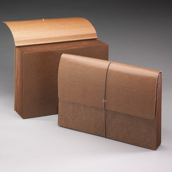 Smead 72375 Leather-Like Partition Wallets with Elastic Cord File Pocket