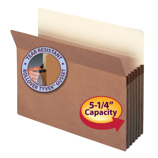 Smead 73234 Redrope File Pockets (Bundle: 5 BX) Out Guides