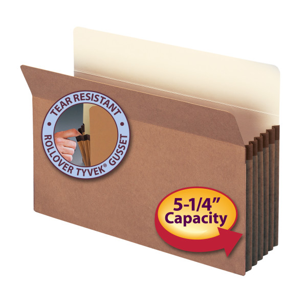 Smead 74234 Redrope File Pockets (Bundle: 5 BX) Hanging Folders