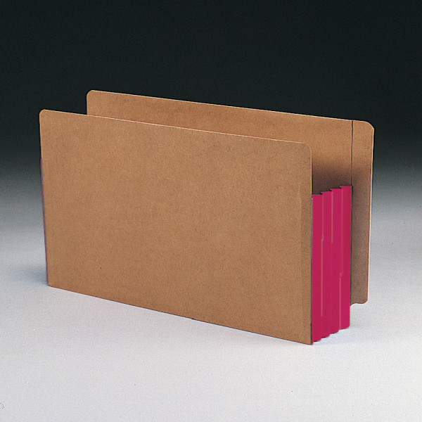 Smead 74686 Extra Wide End Tab Redrope File Pockets with Colored Gusset Classification Folders