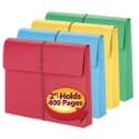 Smead 77251 Redrope and Colored Expanding Wallets with Elastic Cord File Labels