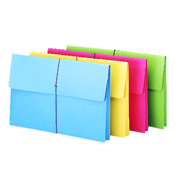 Smead 77271 Redrope and Colored Expanding Wallets with Elastic Cord File Labels