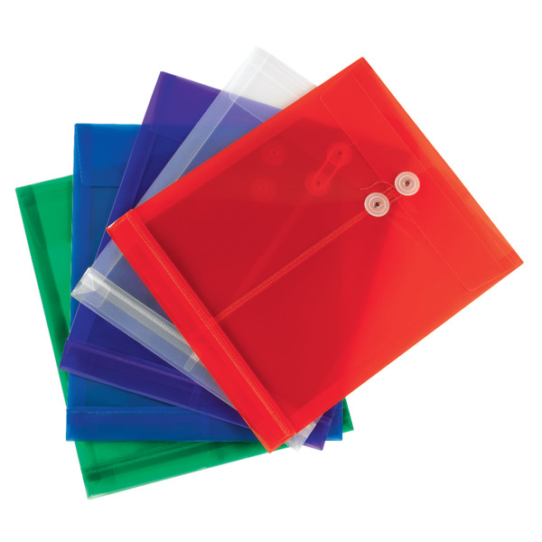 Smead 89501 Poly Envelope 5 pack (Bundle: 12 PK) Fastener Folders