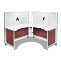 Swiftspace Solo + Space-Saver Upper Panel Fabric Covered Tackboard Both Sides GSSS+TBSS 