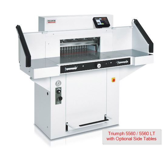 Triumph 5560 Automatic-Programmable 21-5/8" Paper Cutter with Safety Light Beams and Optional Side Tables