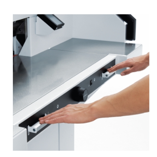 EASY CUT BLADE ACTIVATION BARS - Patented EASY CUT blade activation bars ensure true, two-hand operation and allow blade and clamp to be activated independently