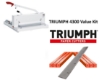 Triumph 4300 Manual Ream Paper Cutter Value Kit with 1 box cutting sticks and 1 extra blade Triumph 4300 Manual Ream Paper Cutter Value Kit with 1 box cutting sticks and 1 extra blade