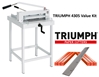 Triumph 4305 Manual Ream Paper Cutter Value Kit with Stand, 1 box cutting sticks and 1 extra blade Triumph 4305 Manual Ream Paper Cutter Value Kit with Stand 1 box cutting sticks and 1 extra blade