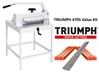 Triumph 4705 Manual Paper Cutter Value Kit with 1 box cutting sticks and 1 extra blade Triumph 4705 Manual Paper Cutter Value Kit with 1 box cutting sticks and 1 extra blade