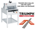 Triumph 4815 Semi-Automatic 18-5/8" Paper Cutter Value Kit with 1 box cutting sticks and 1 extra blade Triumph 4815 Semi-Automatic 18-5/8" Paper Cutter Value Kit with 1 box cutting sticks and 1 extra blade