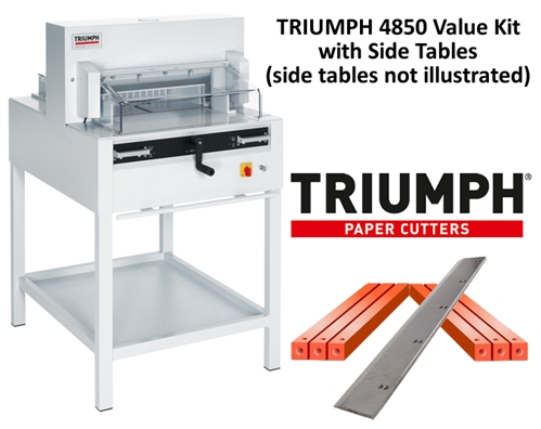Triumph 4850 Automatic 18-5/8" Paper Cutter Value Kit with 1 box cutting sticks and 1 extra blade - TRI 4850 CUTTER VALUE KIT