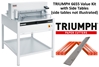 Triumph 6655 Automatic-Programmable 25.5" Paper Cutter Value Kit with 1 box cutting sticks and 1 extra blade Triumph 6655 Automatic-Programmable 25.5" Paper Cutter Value Kit with 1 box cutting sticks and 1 extra blade