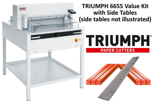 Triumph 6655 Automatic-Programmable 25.5" Paper Cutter Value Kit with 1 box cutting sticks and 1 extra blade - TRI 6655 CUTTER VALUE KIT