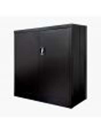 Luxor FOLDCAB3636B 36? Folding Two-Shelf Metal Storage Cabinet Luxor FOLDCAB3636B 36? Folding Two-Shelf Metal Storage Cabinet