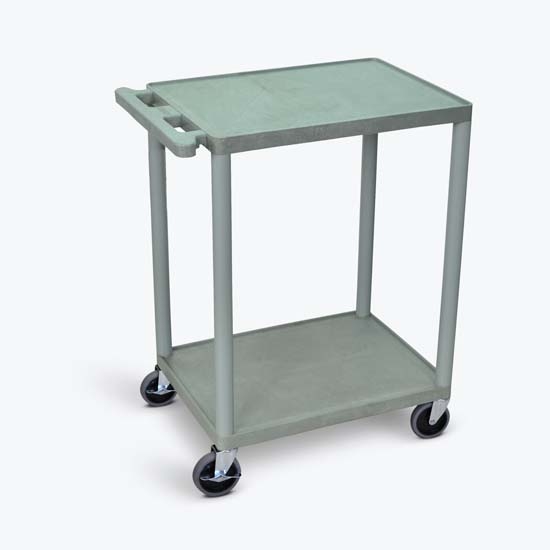Luxor HE32-G 2 Shelf Utility Cart Gray Luxor HE32-G 2 Shelf Utility Cart Gray