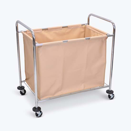 Luxor HL14 Laundry Cart W/ Steel Frame & Tan Canvas Bag Luxor HL14 Laundry Cart W/ Steel Frame & Tan Canvas Bag