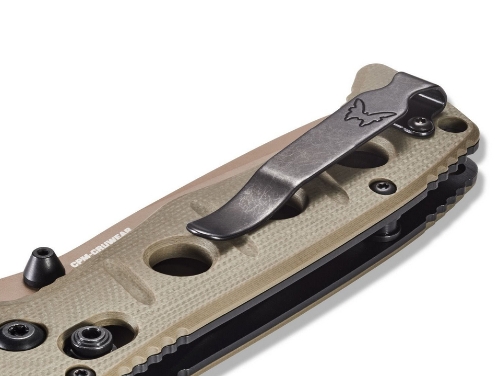 Benchmade 273FE-2 Shane Sibert Mini Adamas Folding Knife 3.25" CruWear Flat Dark Earth Plain Blade, OD Green G10 Handles - 273FE-2