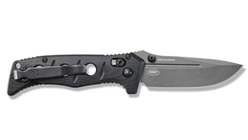 Benchmade 273GY-1 Shane Sibert Mini Adamas Folding Knife 3.25" CruWear Tungsten Gray Plain Blade, Black G10 Handles - 273GY-1