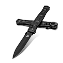 Benchmade 391BK SOCP Folding Knife 4.47" D2 Black Blade, Black Molded CF-Elite Handle