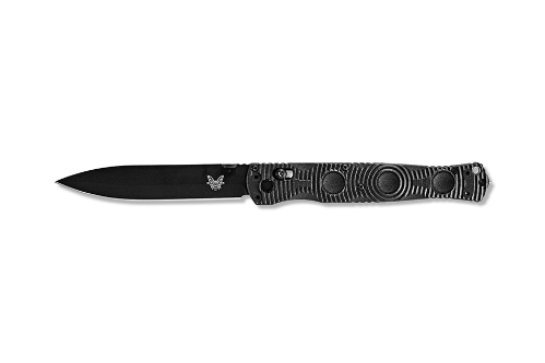 Benchmade 391BK SOCP Folding Knife 4.47" D2 Black Blade, Black Molded CF-Elite Handle - 391BK