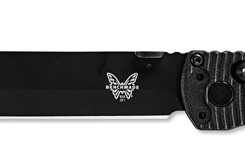 Benchmade 391BK SOCP Folding Knife 4.47" D2 Black Blade, Black Molded CF-Elite Handle - 391BK