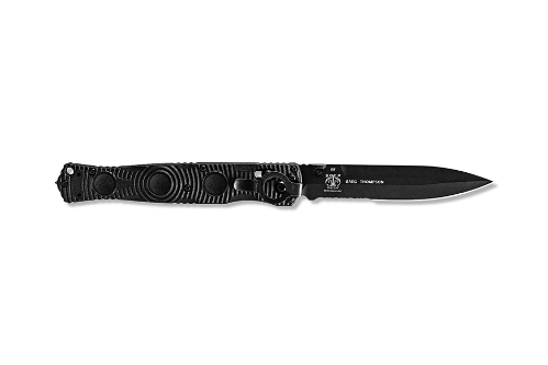 Benchmade 391SBK SOCP Folding Knife 4.47" D2 Black Serrated Blade, Black Molded CF-Elite Handle - 391SBK
